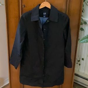 Black GAP raincoat